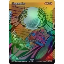Foil Traumatize (borderless) M/NM Magic MTG Marvel's Spider-man: Marvel Universe - Image 1