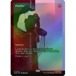 Foil Ponder (borderless) M/NM Magic MTG Marvel's Spider-man: Marvel Universe - Image 1