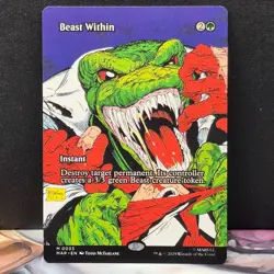 Beast Within M 0033 BORDERLESS NM Marvel Spiderman MTG Card Mythic Rare Instant - Image 1
