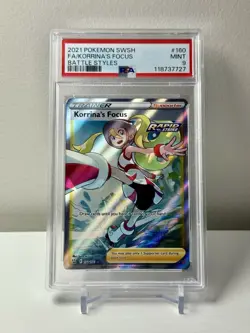 2021 POKEMON SWORD & SHIELD BATTLE STYLES #160 FULL ART/KORRINA'S FOCUS PSA 9 - Image 1