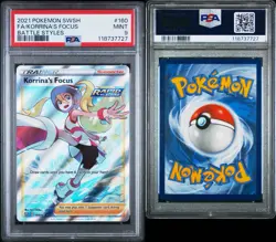2021 POKEMON SWORD & SHIELD BATTLE STYLES #160 FULL ART/KORRINA'S FOCUS PSA 9 - Image 5
