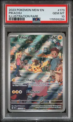 2023 POKEMON MEW EN-151 ILLUSTRATION RARE #173 PIKACHU PSA 10 - Image 1