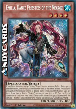 EMILIA, DANCE PRIESTESS OF THE NEKROZ • Segreta SP • BLMM EN025 • 1Ed • Yugioh! - Image 1