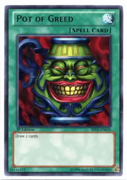 Pot of Greed - BP01-EN034 - RARE - 1st Edition Yugioh TCG Card - Image 1