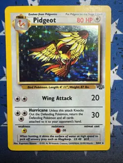 1999 Pidgeot 08/64 Jungle Holo Tcg Vintage Pokemon Card - Image 1