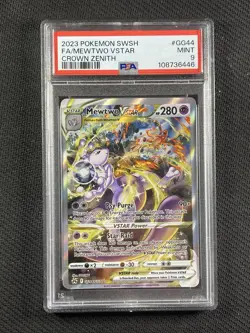 Pokemon Cards PSA 9 MINT Mewtwo Vstar Crown Zenith Full Art 2023 GG44/GG70 - Image 1