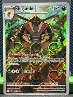 Pokemon TCG Kingambit Scarlet & Violet Holo Illustration Card 220/198 NM - Image 1