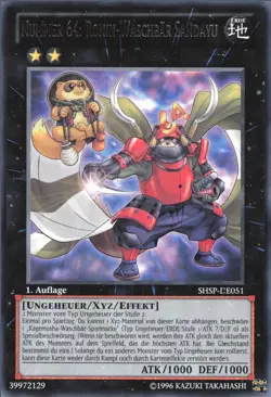 Yu-Gi-Oh! Card - Number 64: Ronin Raccoon Sandayu SHSP-EN051 Trading Card TCG - Image 1