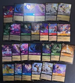Disney Lorcana Fabled Lot Cold Foil Uncommon+Rare+Super Rare Set Of 265 Cards - Image 1