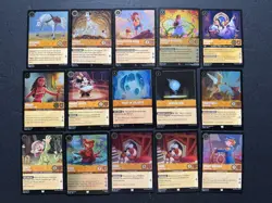Disney Lorcana AMBER Bulk Lot (45 Cards - Cold Foil Holos - Sets 1-7) - Image 1