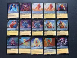 Disney Lorcana STEEL Bulk Lot (65 Cards - Cold Foil Holos - Sets 1-7) - Image 1