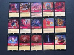 Disney Lorcana RUBY Bulk Lot (65 Cards - Cold Foil Holos - Sets 1-7) - Image 2