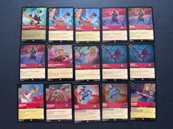 Disney Lorcana RUBY Bulk Lot (65 Cards - Cold Foil Holos - Sets 1-7) - Image 3