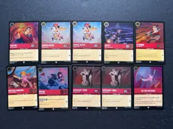 Disney Lorcana RUBY Bulk Lot (65 Cards - Cold Foil Holos - Sets 1-7) - Image 4