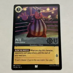 Pete 195/204 Disney Lorcana Shimmering Skies Uncommon Cold Foil Card NM - Image 1