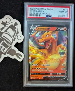 Pokemon Sword & Shield Darkness Ablaze 2020 Charizard V #019/189 PSA 10 Gem Mint - Image 1