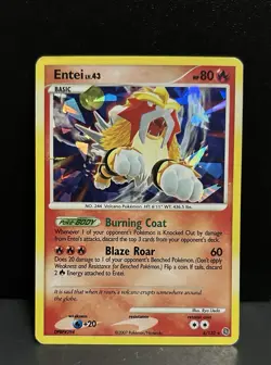 Pokemon TCG Entei Secret Wonders 4/132 Holo Holo Rare MP - Image 1