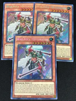 YUGIOH WAR ROCK METEORAGON LIOV-EN088 1ST SECRET X3 (NM) - Image 1