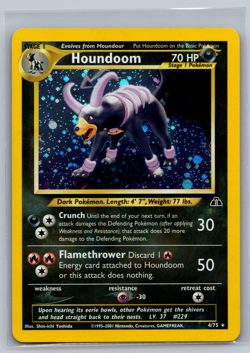 Houndoom Holo Rare 4/75 Neo Discovery 2001 WOTC Vintage Pokemon Card LP - Image 1