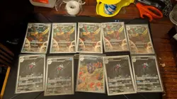Pokemon Card Illustration Rare Bulk Lot ( Moderately Played ) Kingambit Palafin - Image 1