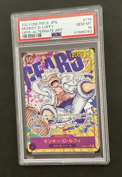 Monkey D. Luffy OP05-119 PSA 10 Japanese Awakening of the New Era ONE PIECE Card - Image 1