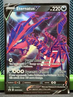 Pokemon Eternatus v SWSH Black Star Promo Holo Card SWSH064 NM - Image 1