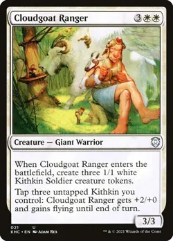 Cloudgoat Ranger 21 KHC Adam Rex MTG WOTC Giant 2021 Warrior White Token Flying - Image 1