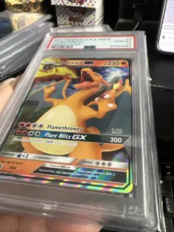 2019 Pokemon Sun & Moon Hidden Fates Charizard GX #9 Graded PSA 10 GEM MINT - Image 2