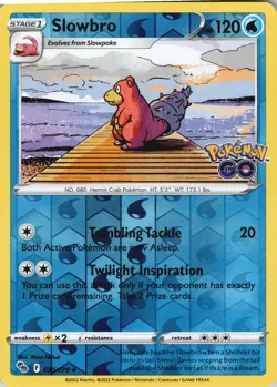 Slowbro Uncommon Pokemon GO 020/078 LP-NM - Image 1
