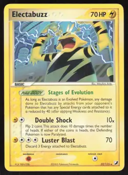Pokemon TCG Unseen Forces #22/115 Electabuzz MP - Image 1