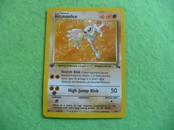 Pokemon 1st edition Fossil Hitmonlee holo/new and mint condition - Image 1