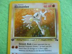 Pokemon 1st edition Fossil Hitmonlee holo/new and mint condition - Image 2