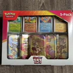 Pokemon Scarlet and Violet 151 5 Tin Promo Box *1 OF EACH* - Image 1
