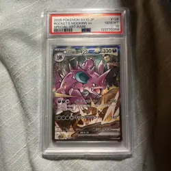 PSA 10 Rocket's Nidoking ex SAR 126/098 Glory of Team Rocket Japanese Pokemon - Image 1