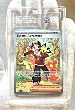 2025 Pokemon S&V Destined Rivals - Ethan's Adventure 236/182 SIR - TAG 10 - PSA - Image 2
