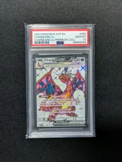 2023 Pokemon SVP EN Premium Collection Charizard EX 056 Black Star Promo PSA 10 - Image 1