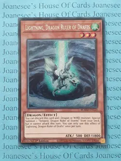 BLMM-EN124 Lightning, Dragon Ruler of Drafts Secret Rare Yu-Gi-Oh Card 1st New - Image 1