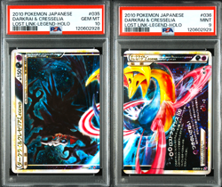 PSA 10 9 Darkrai 035/040 Cresselia 036/040 Legend Holo Pokemon Card Japanese - Image 1