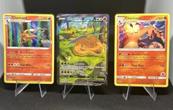 Pokemon TCG Charizard Card Lot of 3 SWSH260 Pokemon Go 10/78 and Stamped 3/70 - Image 1