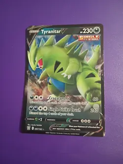 Tyranitar V - 097/163 - Pokemon Battle Styles Sword & Shield Ultra Rare Card NM - Image 1