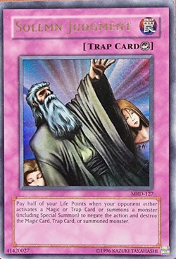 Solemn Judgment MRD-127 Ultra Rare Unlimited YuGiOh TCG Card - Image 1