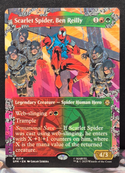 Scarlet Spider, Ben Reilly R 0214 BORDERLESS NM Marvel Spiderman MTG Card Rare - Image 1