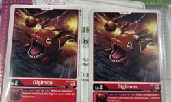 Gigimon ST7-01 Uncommon Digi-Egg card from the Digimon Card Game. - Image 1