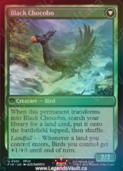 MTG FF - Final Fantasy - Black Chocobo (0201) Uncommon (Foil) - Image 1