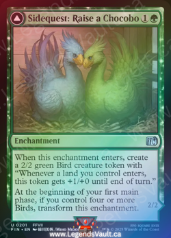 MTG FF - Final Fantasy - Black Chocobo (0201) Uncommon (Foil) - Image 2