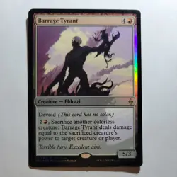 Barrage Tyrant 127 - MTG - Battle for Zendikar - NM Foil FREE SHIPPING - Image 1