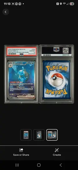 Pokemon Blastoise EX 200/165 SV Scarlet & Violet 151 Sir PSA 10 Gem MT - Image 1