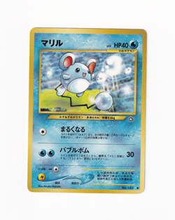 Marill No 183 Neo Genesis Old back Japanese WOTC Vintage Pokemon Heavy Played HP - Image 1