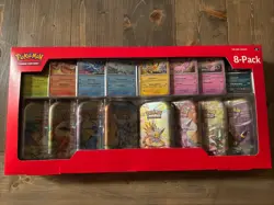 Pokemon TCG Prismatic Evolutions 8 Mini-Tin Bundle w/ Promos (Costco) - Image 1