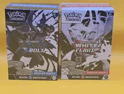 Pokemon Black Bolt and White Flare Booster Bundle Set of 2 Sealed New - Image 1
